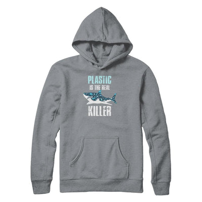 Plastic Is The Real Killer Save Ocean Quote-T-Shirt & Tank Top-Pullover Hoodie-Light Steel