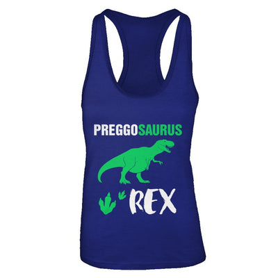 Preggosaurus Rex Pregnancy Mom Dinosaur Gift-T-Shirt & Tank Top-Women's Ideal Racerback Tank-Royal