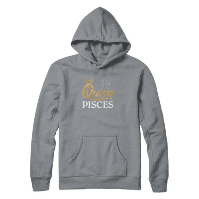 Queen Pisces Zodiac February March Birthday Gift-T-Shirt & Tank Top-Pullover Hoodie-Light Steel