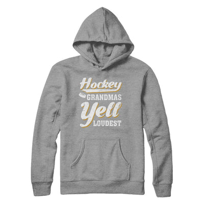 Hockey Grandmas Yell Loudest-T-Shirt & Hoodie-Pullover Hoodie-Sport Grey