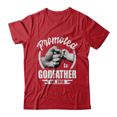 Promoted To Godfather 2018 Fathers Day Gift-T-Shirt & Hoodie-Classic T-Shirt-Red