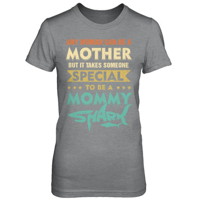 Vintage Someone Special To Be A Mommy Shark Mothers Day-T-Shirt & Hoodie-Women's T-Shirt-Sport Grey