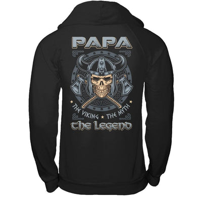 Papa The Viking The Myth The Legend-T-Shirt & Hoodie-Pullover Hoodie-Black