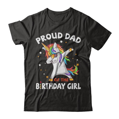 Proud Dad Of The Birthday Girl Unicorn Fathers Day-T-Shirt & Hoodie-Classic T-Shirt-Black