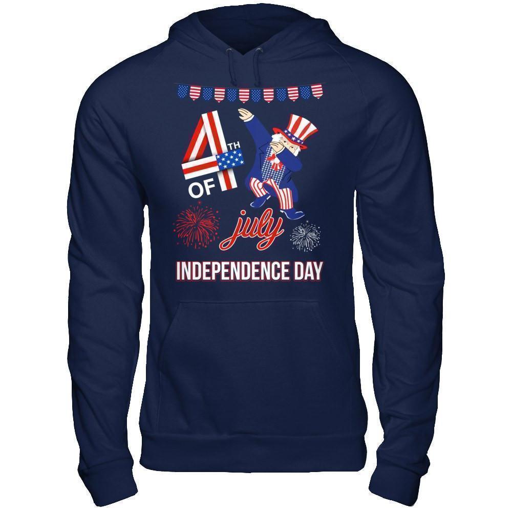 Funny Dabbing Uncle Independence Day 4Th Of July-T-Shirt & Hoodie-Pullover Hoodie-Navy