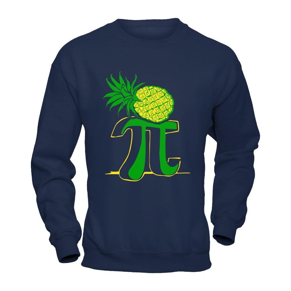 Funny Pi-Neapple Tshirt - Pi Day 2017 Gift Tee-T-Shirt & Hoodie-Crewneck Sweatshirt-Navy