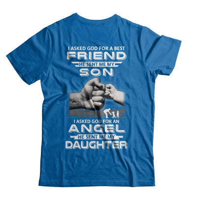 Asked God For A Best Friend He Sent Me My Son & Angel Daughter-T-Shirt & Hoodie-Classic T-Shirt-Royal