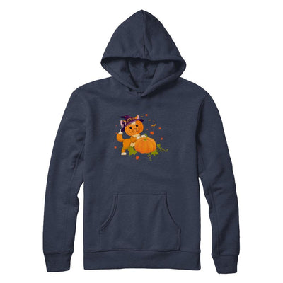 Funny Halloween Cat Pumpkin Costume-T-Shirt & Hoodie-Pullover Hoodie-Navy
