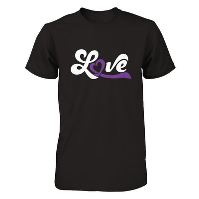 Love Purple Awareness Ribbon-T-Shirt & Hoodie-Premium T-Shirt-Black