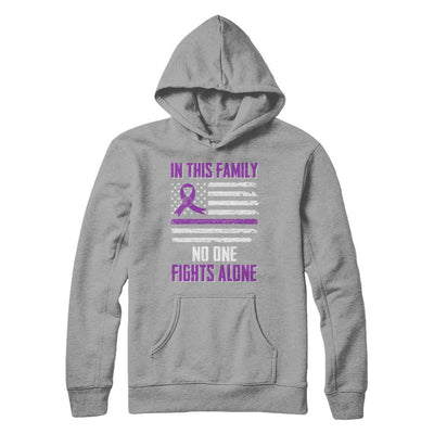 In This Family No One Fights Alone Pancreatic Cancer-T-Shirt & Hoodie-Pullover Hoodie-Light Steel