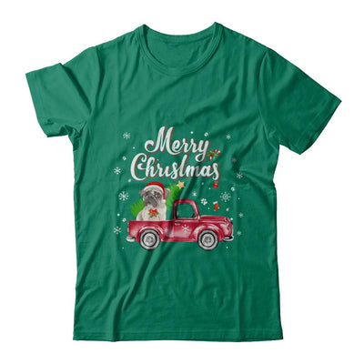Pug Retriever Rides Red Truck Christmas Pajama-T-Shirt & Sweatshirt-Classic T-Shirt-Kelly Green