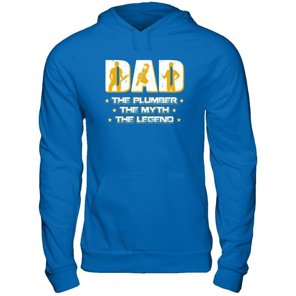 Dad The Plumber The Myth The Legend-T-Shirt & Hoodie-Pullover Hoodie-Royal