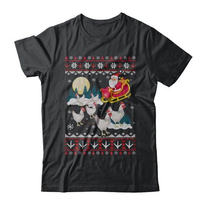Funny Chicken Ugly Christmas Sweater Gifts-T-Shirt & Sweatshirt-Classic T-Shirt-Black