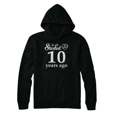 10Th Wedding Anniversary Married Couples 2011 Husband Wife-T-Shirt & Hoodie-Pullover Hoodie-Black