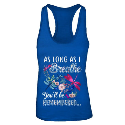 As Long As I Breathe You Will Be Remembered Dragonfly-T-Shirt & Tank Top-Women's Ideal Racerback Tank-Royal