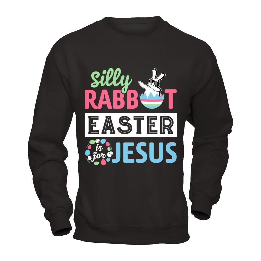 Dabbing Silly Rabbit Easter Is For Jesus-T-Shirt & Hoodie-