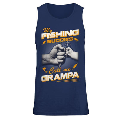 My Fishing Buddies Call Me Grampa-T-Shirt & Hoodie-Unisex Tank-Navy