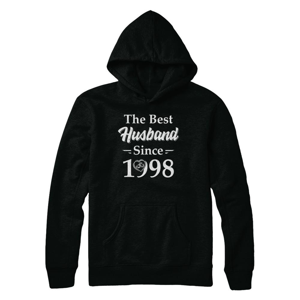 23th Married Together Anniversary Since 1998 Wife Husband-T-Shirt & Hoodie-Pullover Hoodie-Black