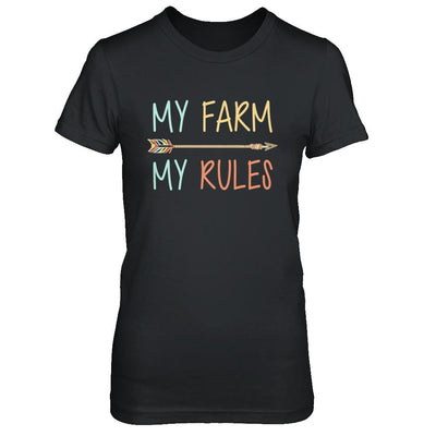 My Farm My Rules Farming-T-Shirt & Hoodie-Women's T-Shirt-Black