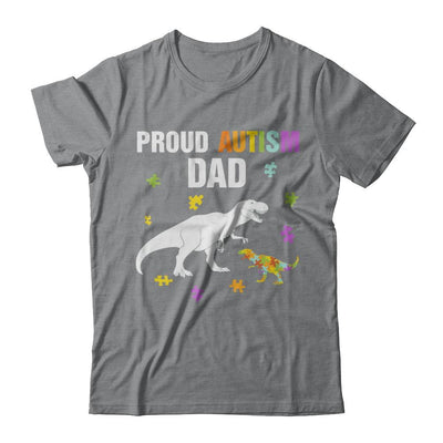 Proud Autism Dad T-Rex Dinosaur Autism Awareness-T-Shirt & Hoodie-