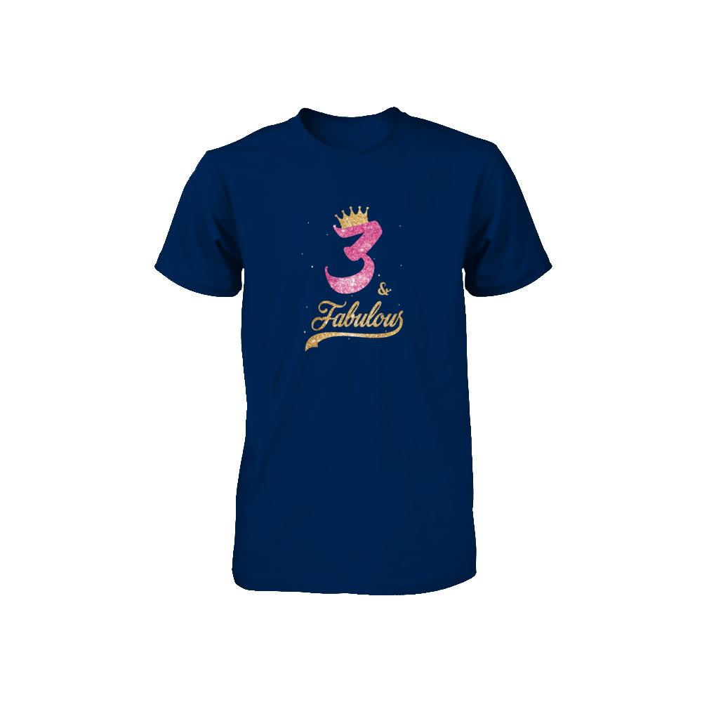 3Th And Fabulous Three Birthday Youth-Youth Shirt-Toddler T-Shirt-Navy