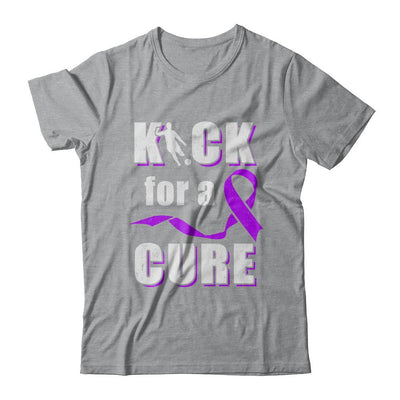 Kick For A Cure Soccer Alzheimers Pancreatic Lupus Awareness-T-Shirt & Hoodie-Classic T-Shirt-Sport Grey