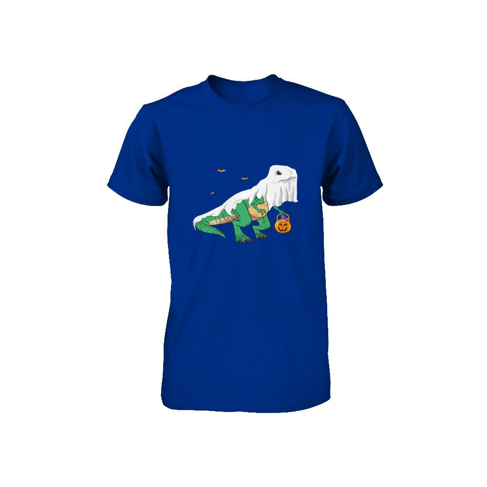 Halloween T Rex Dinosaur Ghost Trick Or Treat Youth-Youth Shirt-