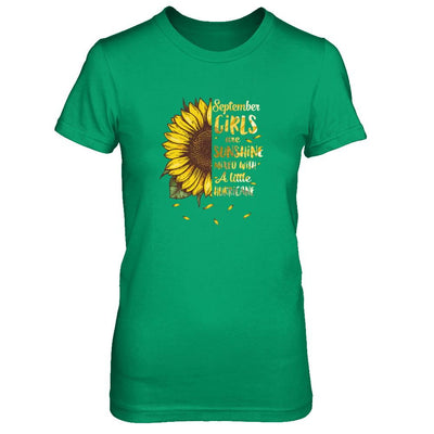 September Girls Are Sunshine Mixed With A Little Hurricane-T-Shirt & Tank Top-Women's T-Shirt-Irish Green