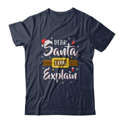 Dear Santa I Can Explain Funny Christmas Gifts-T-Shirt & Sweatshirt-Classic T-Shirt-Navy