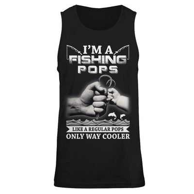 I'm A Fishing Pops Like A Normal Pops But Way Cooler-T-Shirt & Hoodie-Unisex Tank-Black