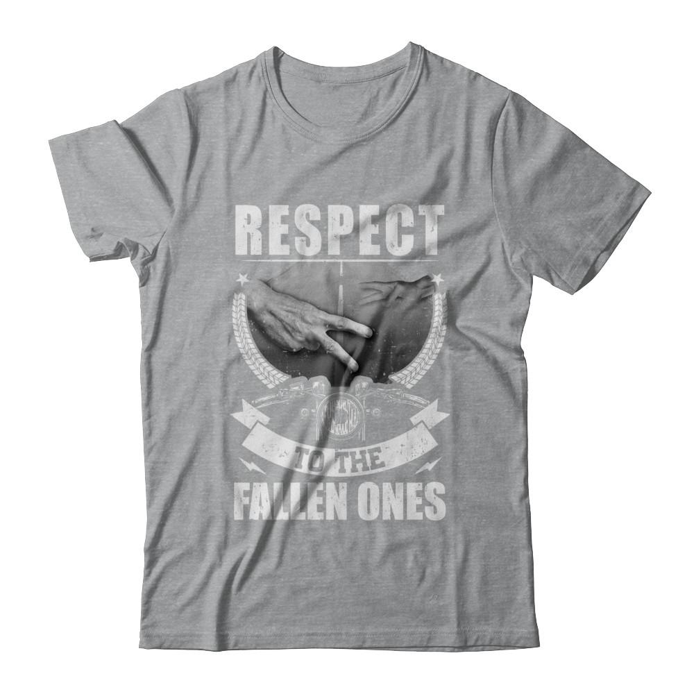 Respect To The Fallen Ones Motorbike-T-Shirt & Hoodie-Classic T-Shirt-Sport Grey