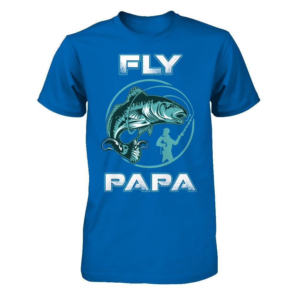 Fly Fishing Papa-T-Shirt & Hoodie-Classic T-Shirt-Royal