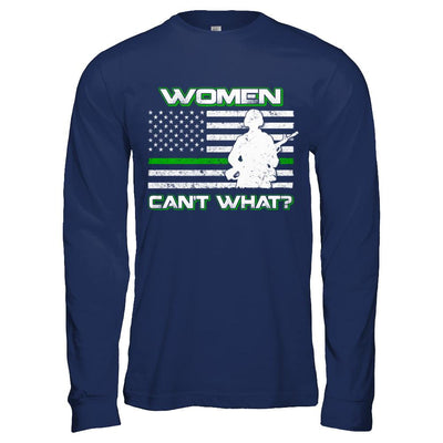 Women Can't What Soldier Warrior-T-Shirt & Hoodie-Long Sleeve T-Shirt-Navy