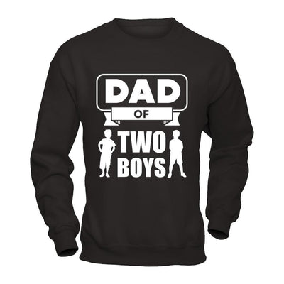 Dad Of Two Boys-T-Shirt & Hoodie-Crewneck Sweatshirt-Black