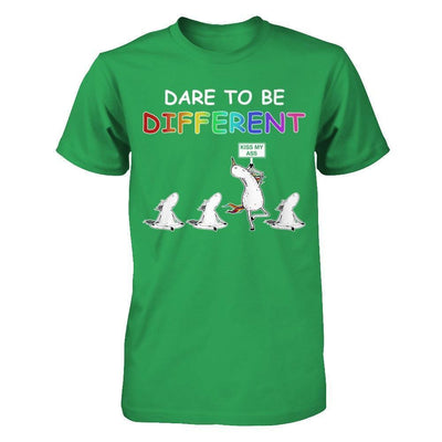 Rainbow Dare To Be Different-T-Shirt & Hoodie-Premium T-Shirt-Kelly Green