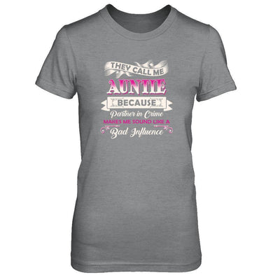 They Call Me Auntie Because Partner In Crime-T-Shirt & Tank Top-Women's T-Shirt-Sport Grey