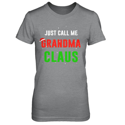 Santa Grandma Claus Matching Family Christmas Pajamas-T-Shirt & Sweatshirt-Women's T-Shirt-Sport Grey