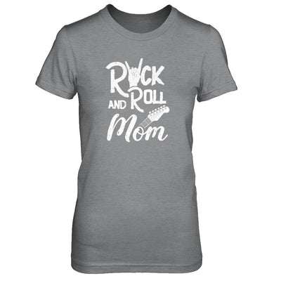 Rock And Roll Mom Retro Guitar Rocker Music Gift-T-Shirt & Tank Top-Women's T-Shirt-Sport Grey
