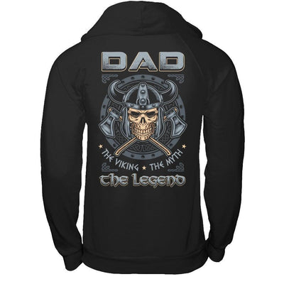 Dad The Viking The Myth The Legend-T-Shirt & Hoodie-Pullover Hoodie-Black