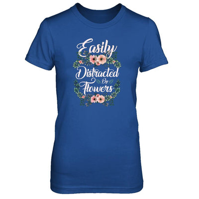 Easily Distracted By Flowers-T-Shirt & Tank Top-Women's T-Shirt-Royal