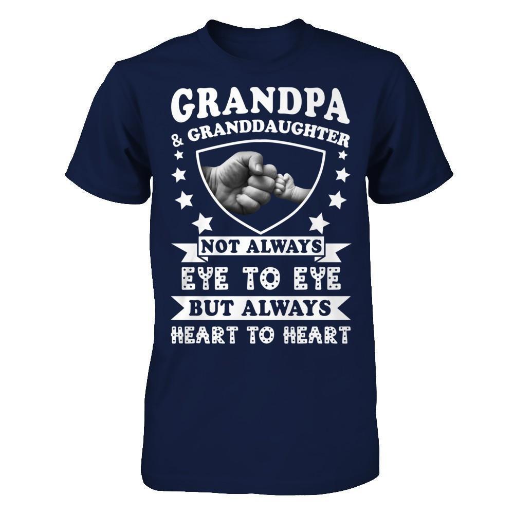 Grandpa And Granddaughter Not Always Eye To Eye-T-Shirt & Hoodie-Classic T-Shirt-Navy