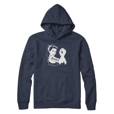 We Can Cure It Lung Cancer Clear Awareness Survivor-T-Shirt & Hoodie-Pullover Hoodie-Navy