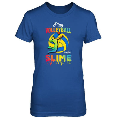 Play Volleyball Make Slime Watercolor For Girl Women-T-Shirt & Tank Top-Women's T-Shirt-Royal