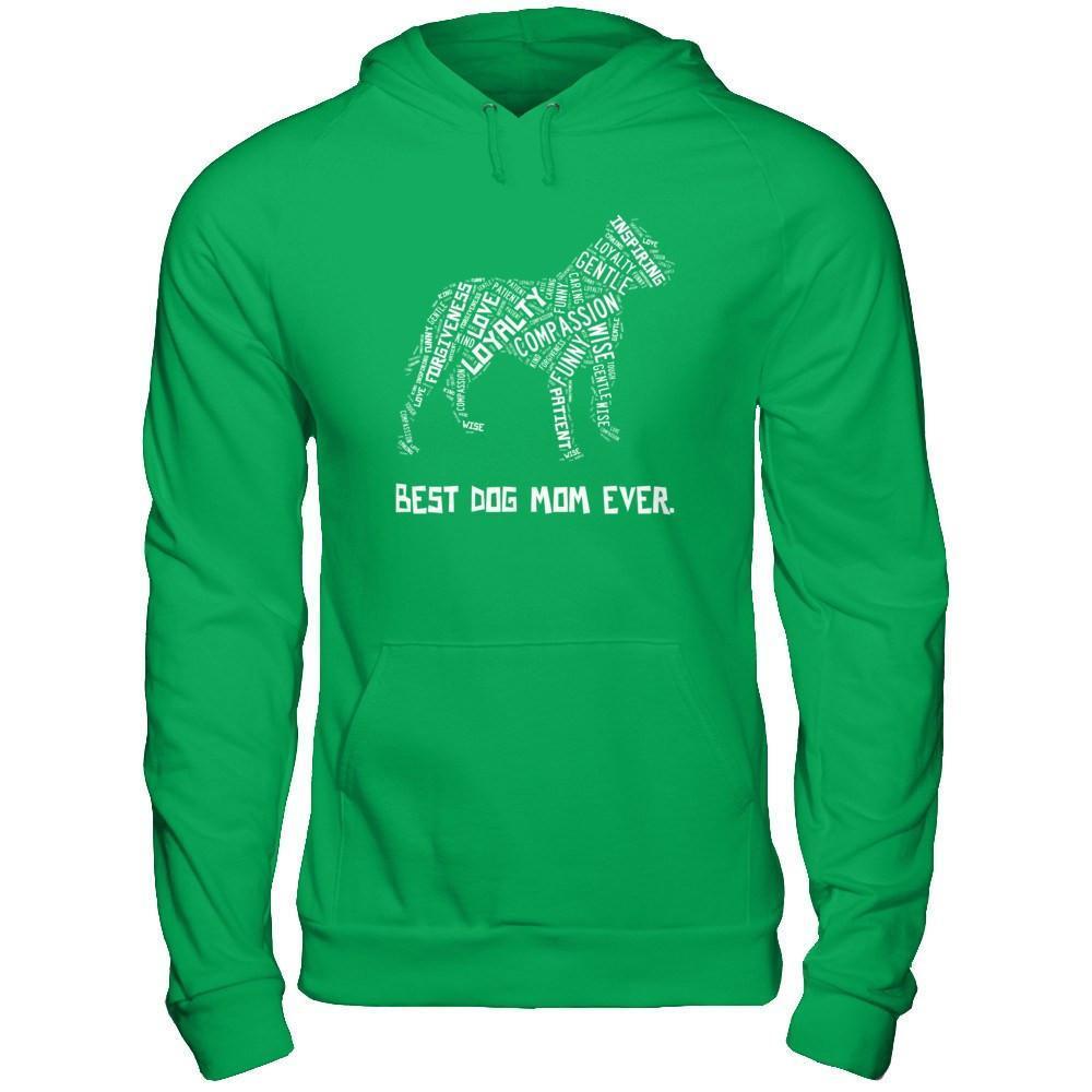 Best Dog Mom Ever Pitbull Lovers-T-Shirt & Hoodie-Pullover Hoodie-Irish Green