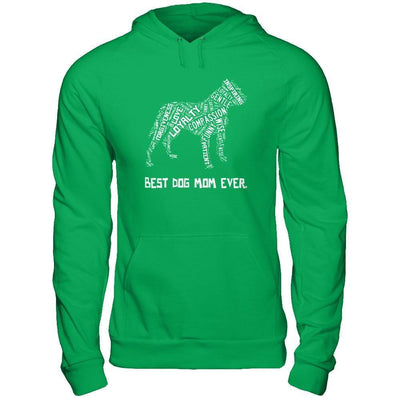 Best Dog Mom Ever Pitbull Lovers-T-Shirt & Hoodie-Pullover Hoodie-Irish Green