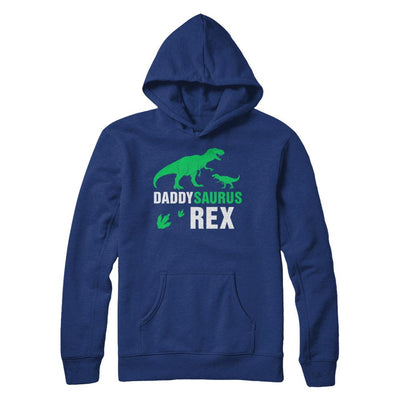 Funny Fathers Day Gift Daddysaurus Dinosaur Rex-T-Shirt & Hoodie-Pullover Hoodie-Deep Royal