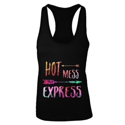 Hot Mess Express-T-Shirt & Tank Top-Women's Ideal Racerback Tank-Black