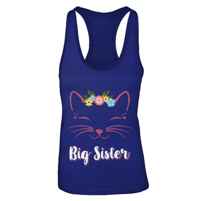 Kitty Cat Big Sister I'm Going To Be A Big Sister-T-Shirt & Tank Top-Women's Ideal Racerback Tank-Royal