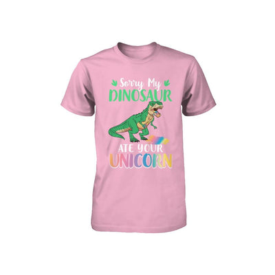 Sorry My Dinosaur Ate Your Unicorn T-Rex Youth-Youth Shirt-Toddler T-Shirt-Pink