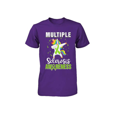 Inspirational Multiple Sclerosis Awareness Unicorn Support Youth-Youth Shirt-